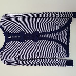 Adorable festive box sweater in navy